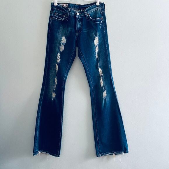 Red Engine distressed flare jeans - Picture 2 of 10